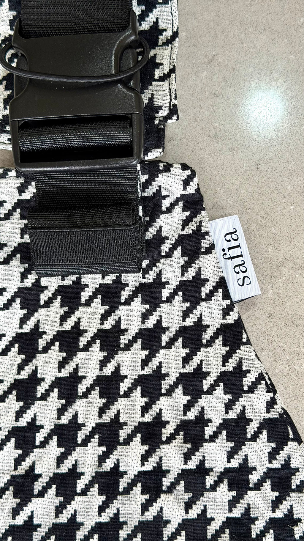 Toddler Sling - Black and White Houndstooth